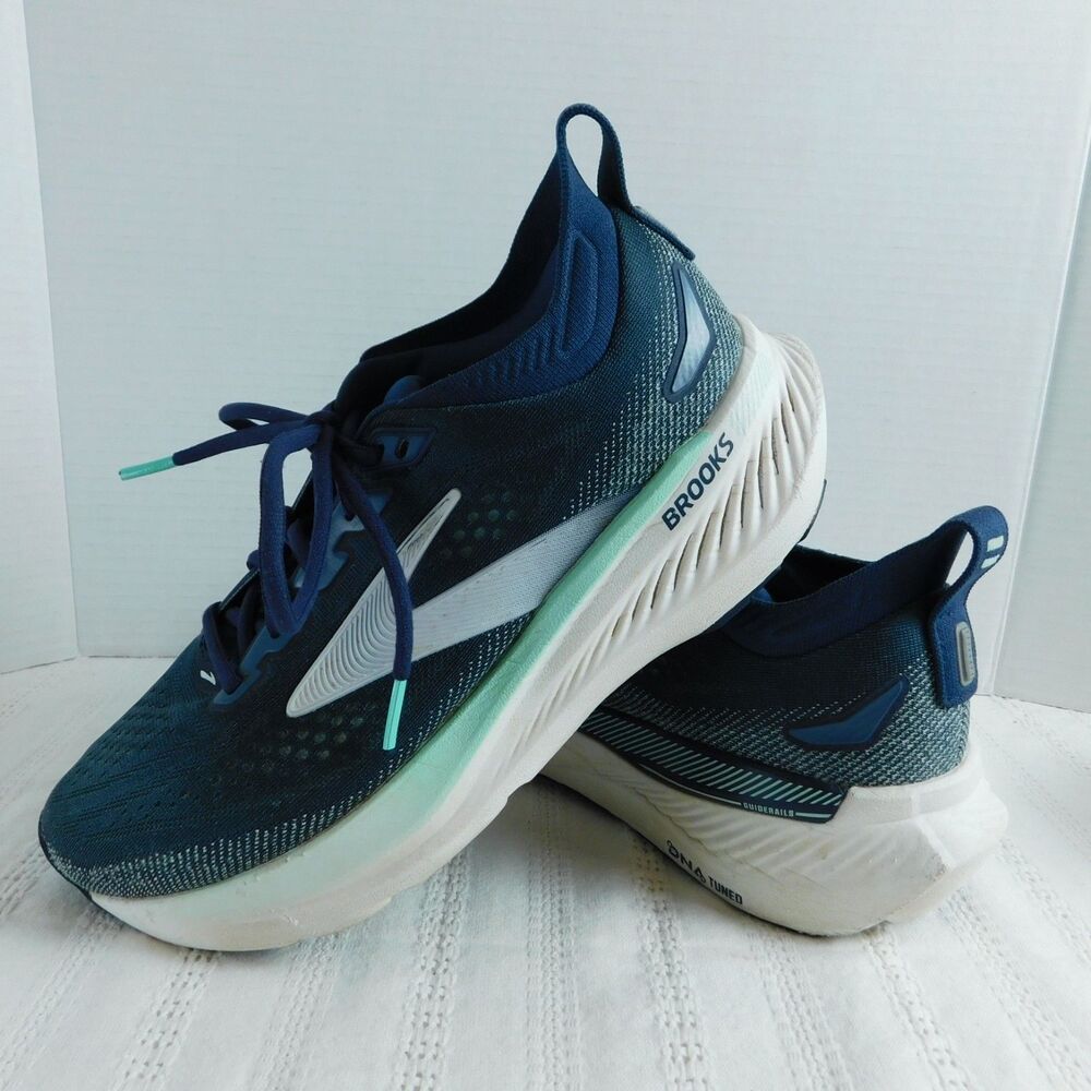 Brooks Glycerin 23 Women’s Running  Sneakers Mesh Lace-Up Blue 8 Wide W Cushion